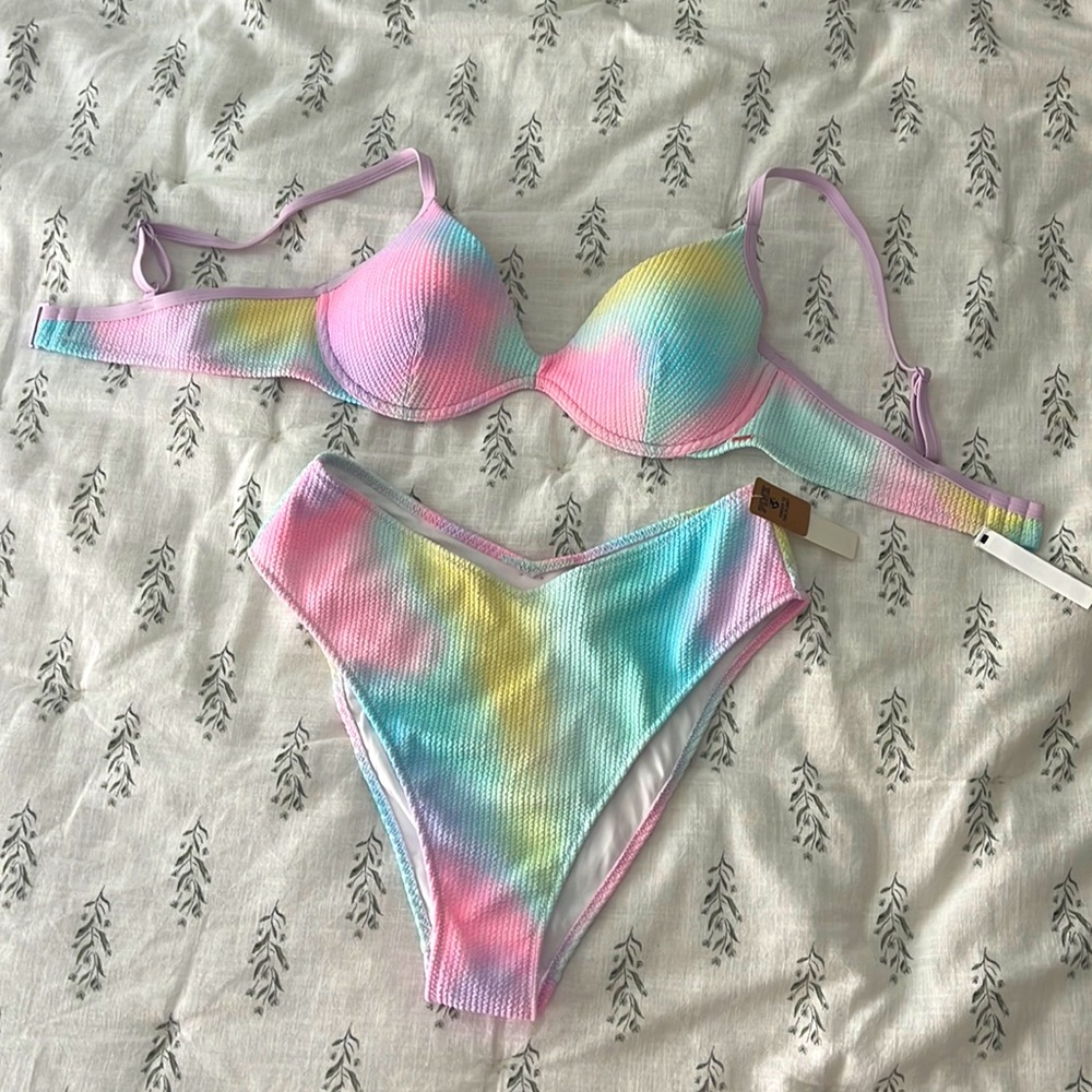 PINK NWOT Bikini Bathing Suit Multicolor